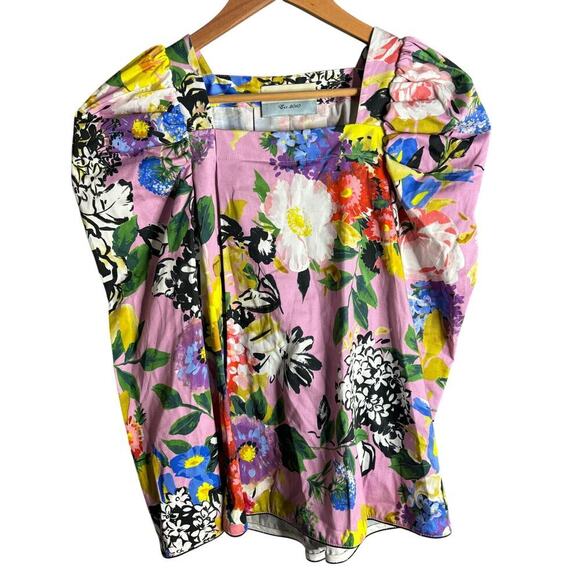 Tish Cox Mimi Duchess Top Pink Multi Size M - Picture 1 of 5